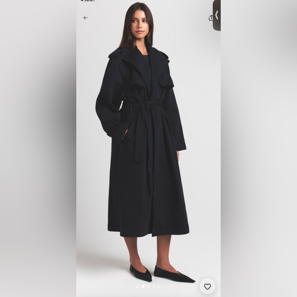 SKIMS Elegant Black Trench Coat